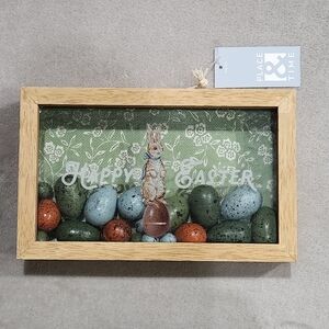 Easter Shadow Box with Eggs and Bunny